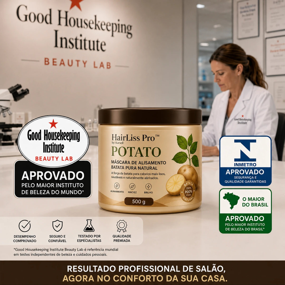 HairLiss Pro™ Potato | Máscara de Alisamento Instantâneo com Batata Pura Natural